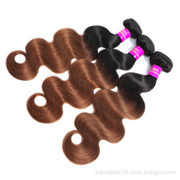 Grade 10A Body Wave Ombre Human Hair Supplier Raw Cambodian Cuticle Aligned Wholesale Cheap Human Hair Bundles Extension